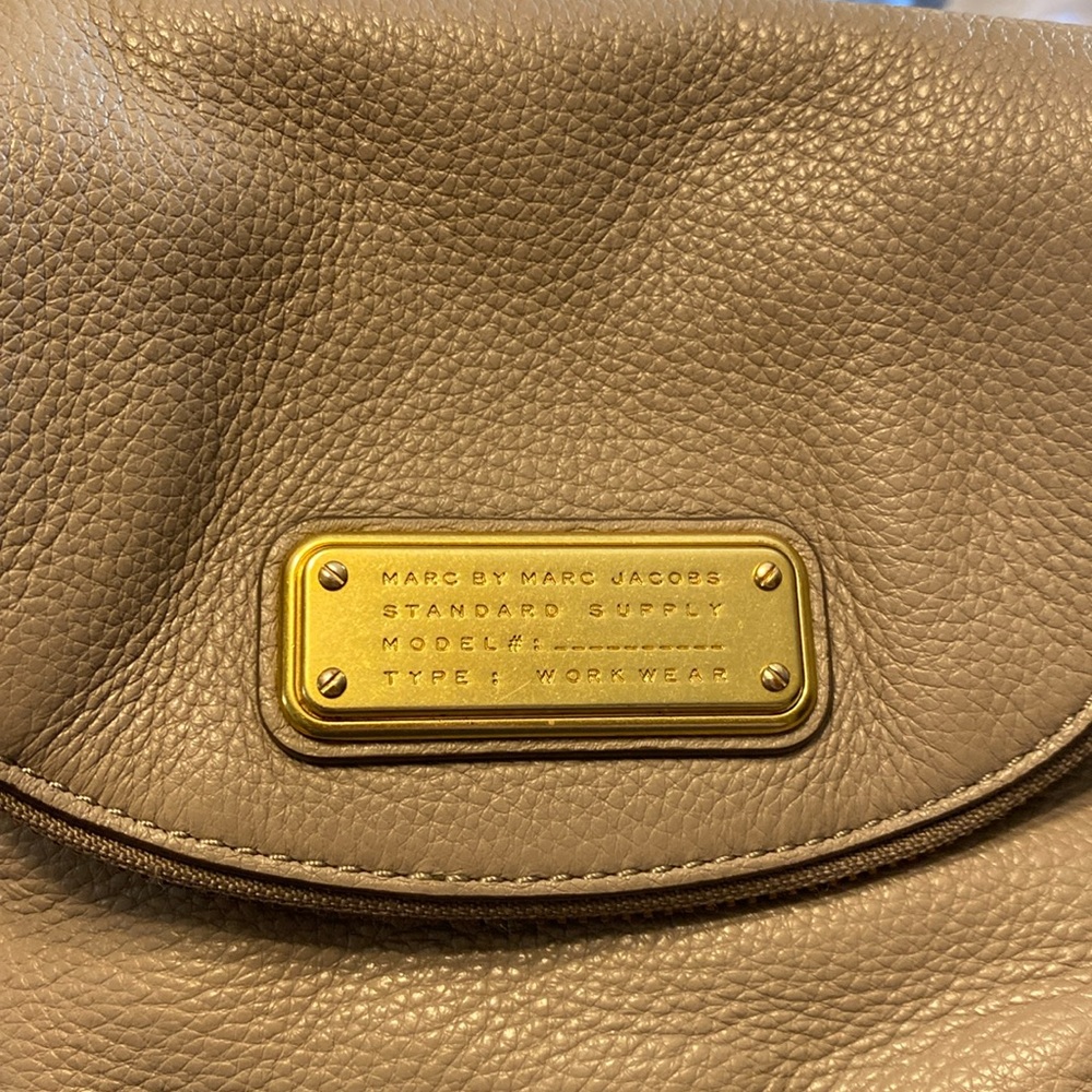 Taupe Marc Jacobs crossbody purse